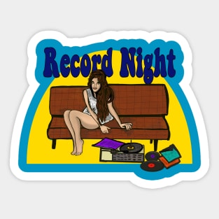 Record Night Sticker